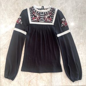 Free People embroidered blouse